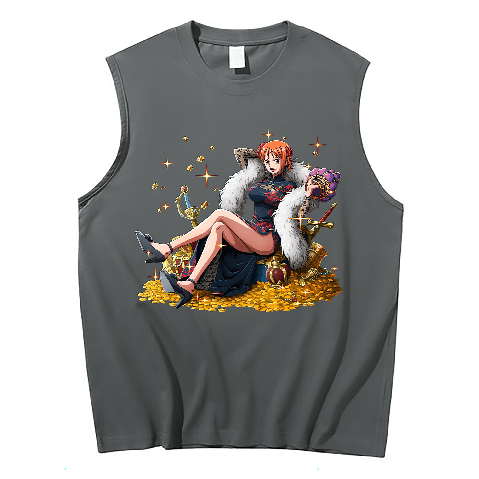 ワンピース ナミ ONE PIECE Nami コットン100％タンクトップ（フロントプリント）